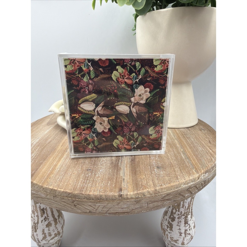 Society6 Acrylic Box Designed By:Burcu Korkmaxyurek 4x4x2.5 Floral/Clear
